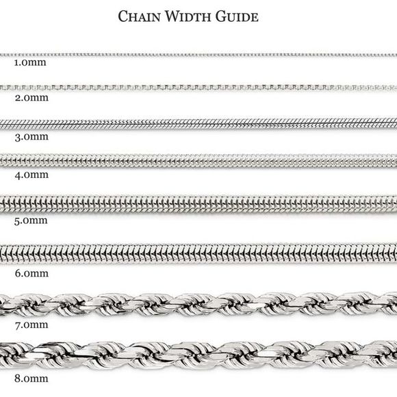 Sterling Silver, Jersey Collection, Medium Number 7 Necklace - 16 inch - Picture 5 of 7